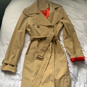 Tan Calvin Klein raincoat size small